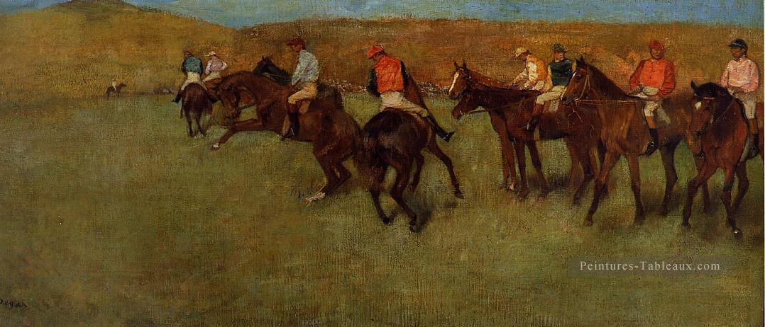 Aux courses avant le départ Edgar Degas Peintures à l'huile